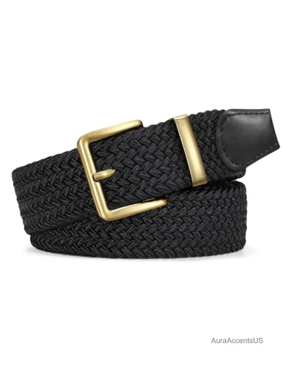 Woven Elastic Braided Belt for Women Men Golf Casual Stretch Belt